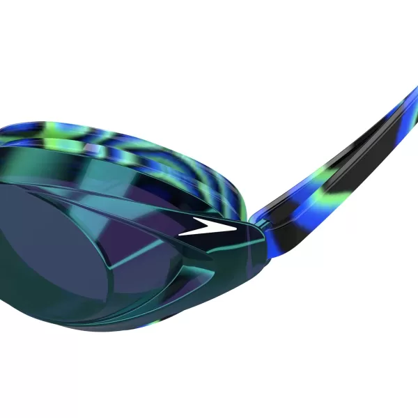 Speedo UnisexAdult Swim Goggles Mirrored Vanquisher 20Neon Depths Ltd