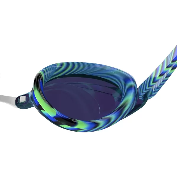 Speedo UnisexAdult Swim Goggles Mirrored Vanquisher 20Neon Depths Ltd