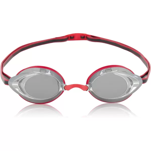 Speedo UnisexAdult Swim Goggles Mirrored Vanquisher 20Speedo Red