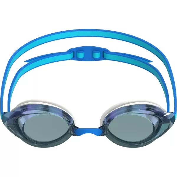Speedo UnisexAdult Swim Goggles Mirrored Vanquisher 20Speedo WhiteCelesteIris