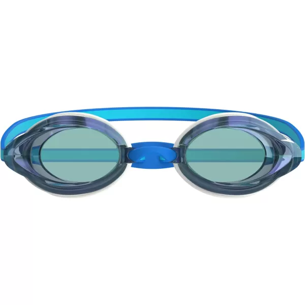 Speedo UnisexAdult Swim Goggles Mirrored Vanquisher 20Speedo WhiteCelesteIris