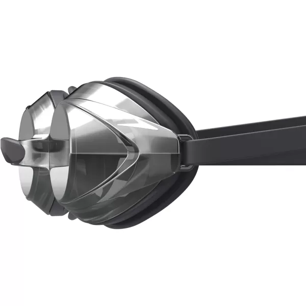 Speedo UnisexAdult Swim Goggles Mirrored Vanquisher 20Tlat BlackSteelSilvermirror
