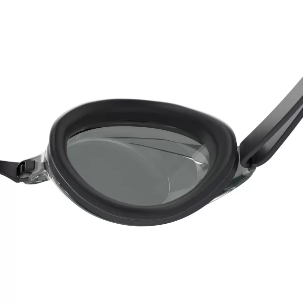 Speedo UnisexAdult Swim Goggles Mirrored Vanquisher 20Tlat BlackSteelSilvermirror