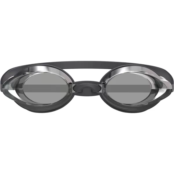 Speedo UnisexAdult Swim Goggles Mirrored Vanquisher 20Tlat BlackSteelSilvermirror
