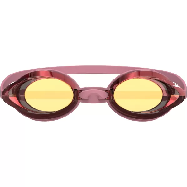 Speedo UnisexAdult Swim Goggles Mirrored Vanquisher 20Tlat Dark MaroonSteelCrimsonmirror