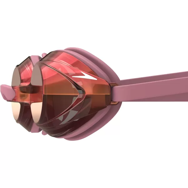 Speedo UnisexAdult Swim Goggles Mirrored Vanquisher 20Tlat Dark MaroonSteelCrimsonmirror
