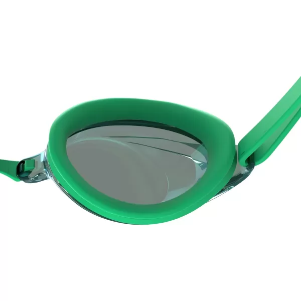 Speedo UnisexAdult Swim Goggles Mirrored Vanquisher 20Tlat Kelly GreenSteelEmeraldmirror