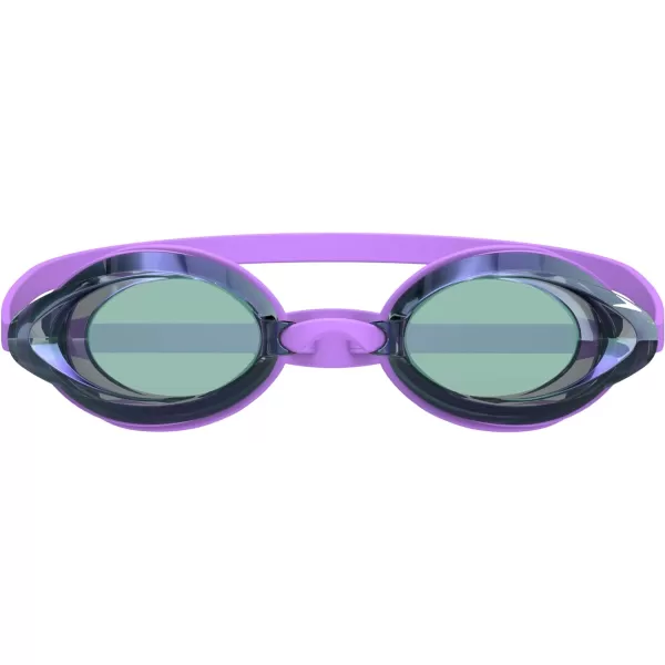Speedo UnisexAdult Swim Goggles Mirrored Vanquisher 20Tlat PurpleSteelIrismirror
