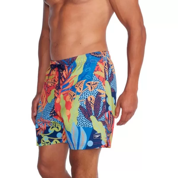 Speedo Mens Swim Trunk Short Length Redondo PrintedFloral Splash