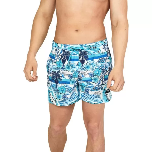 Speedo Mens Swim Trunk Short Length Redondo PrintedRally Time