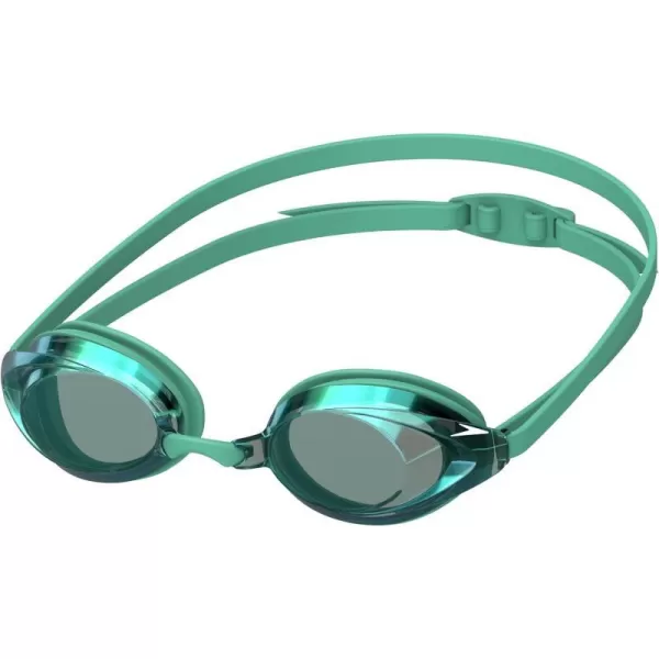 Speedo UnisexAdult Swim Goggles Mirrored Vanquisher 20Tlat Dark GreenSteelEmeraldmirror