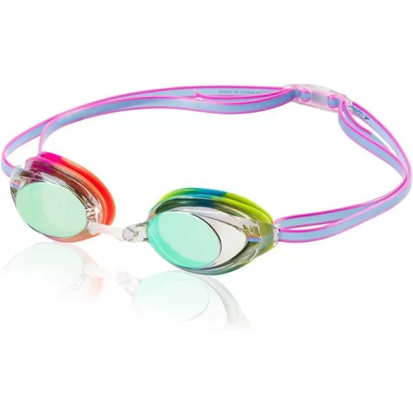 Speedo UnisexChild Swim Goggles Vanquisher 20 Junior  Manufacturer DiscontinuedMirrored Rainbow Brights