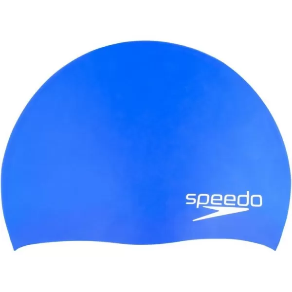 Speedo UnisexYouth Swim Cap Silicone Elastomeric JuniorBlue