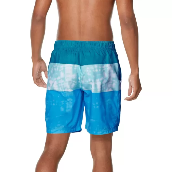 Mens Swim Trunk Knee Length Boardshort Bondi PrintedTie Dye Ceramic