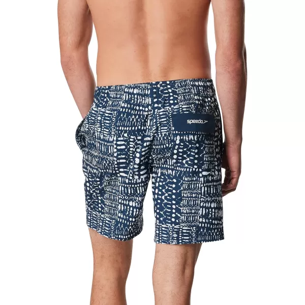 Speedo Mens Swim Trunk Mid Length Redondo PrintedBatik Moonlit Ocean