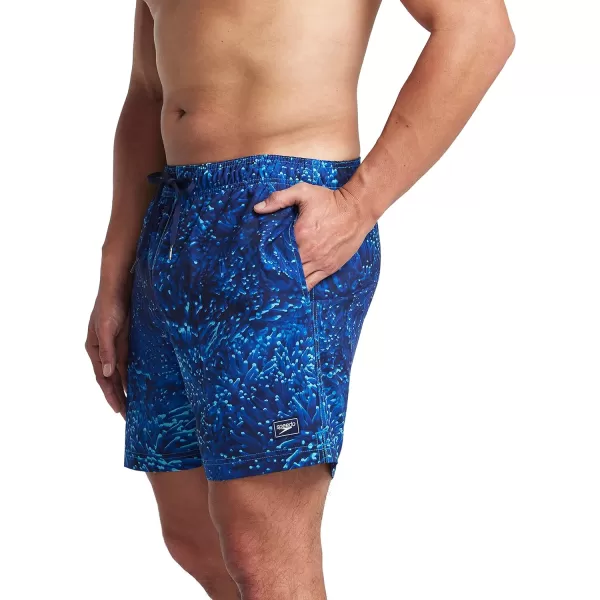 Speedo Mens Swim Trunk Mid Length Redondo PrintedCoral Flow