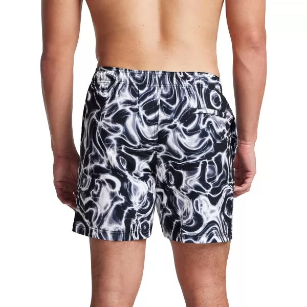 Speedo Mens Swim Trunk Mid Length Redondo PrintedGloss Glow