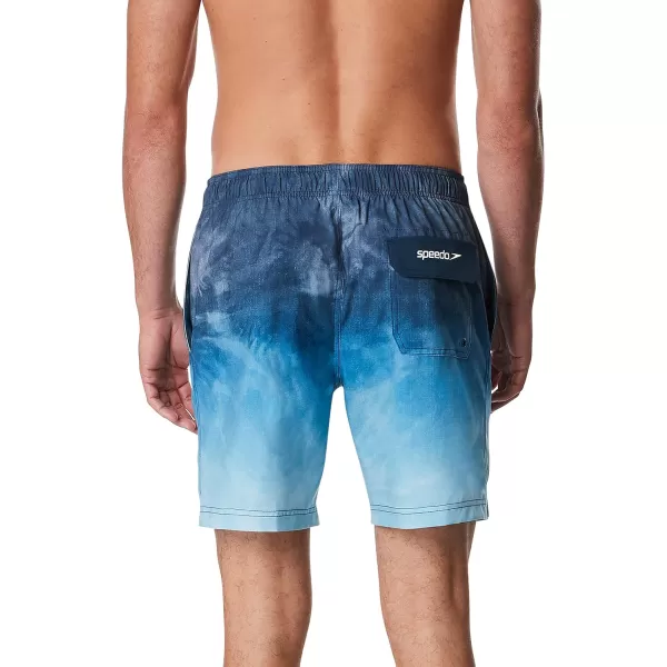 Speedo Mens Swim Trunk Mid Length Redondo PrintedOmbre Moonlit Ocean