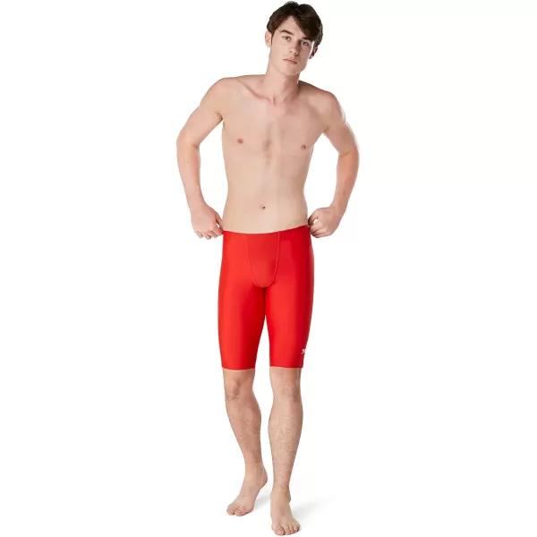 Speedo Mens Swimsuit Jammer ProLT SolidSolid Team Red