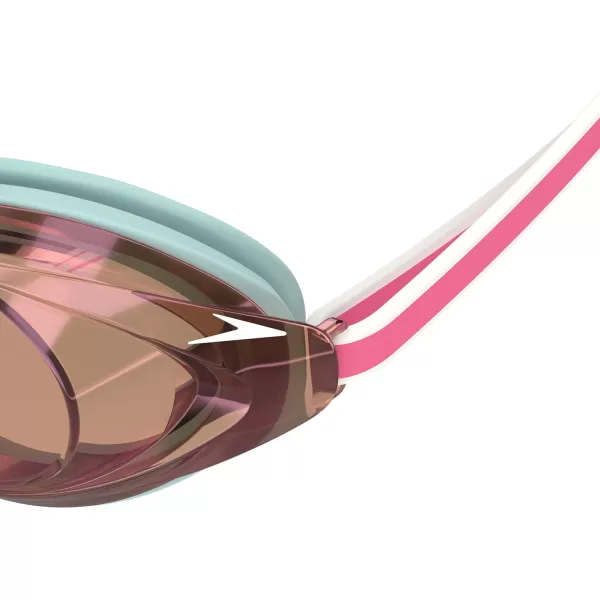 Speedo Womens Swim Goggles Mirrored Vanquisher 20GreenPink