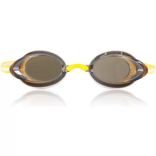 Speedo Womens Swim Goggles Mirrored Vanquisher 20WhiteAmberSilvermirr