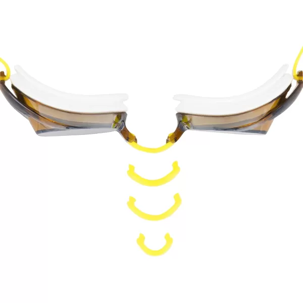 Speedo Womens Swim Goggles Mirrored Vanquisher 20WhiteAmberSilvermirr