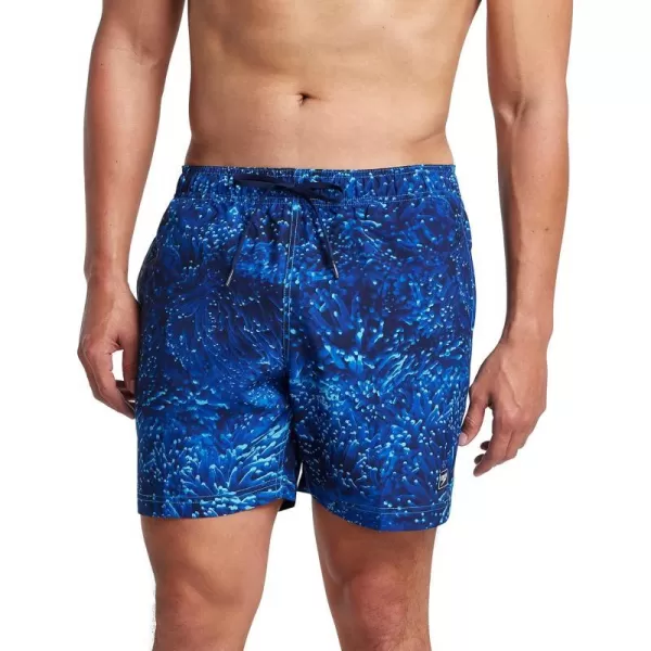 Speedo Mens Swim Trunk Mid Length Redondo PrintedCoral Flow