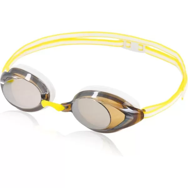 Speedo Womens Swim Goggles Mirrored Vanquisher 20WhiteAmberSilvermirr