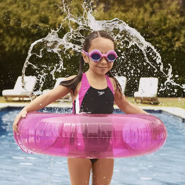 Speedo Girls Swimsuit One Piece Infinity Splice Thick StrapCapri Blue