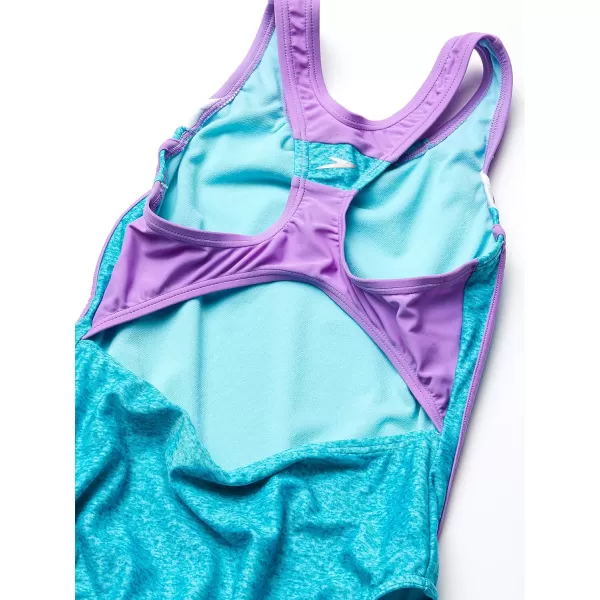 Speedo Girls Swimsuit One Piece Infinity Splice Thick StrapCapri Blue
