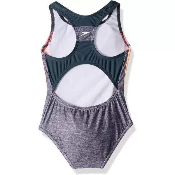 Speedo Girls Swimsuit One Piece Infinity Splice Thick StrapGrey