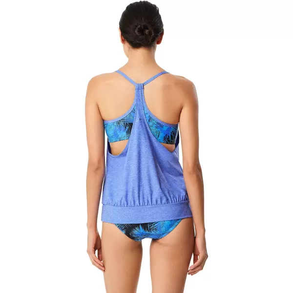 Speedo Womens Swimsuit Top Tankini BlousonBlue Heather