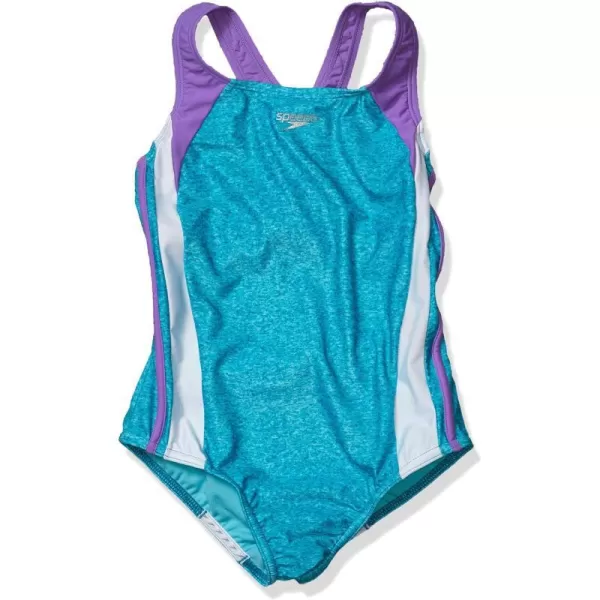 Speedo Girls Swimsuit One Piece Infinity Splice Thick StrapCapri Blue