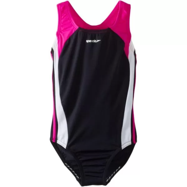 Speedo Girls Swimsuit One Piece Infinity Splice Thick StrapNew Blush