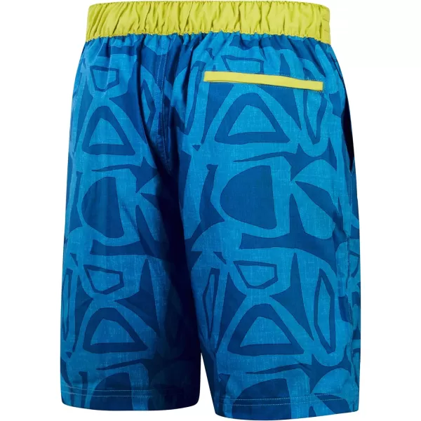 Mens Swim Trunk Knee Length Boardshort Bondi Printed20 Blue Bells