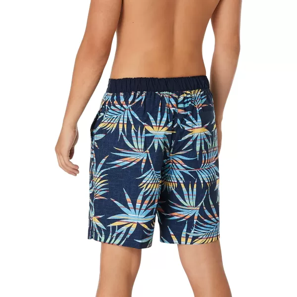 Mens Swim Trunk Knee Length Boardshort Bondi Printed20 Falsa Palm Peacoat