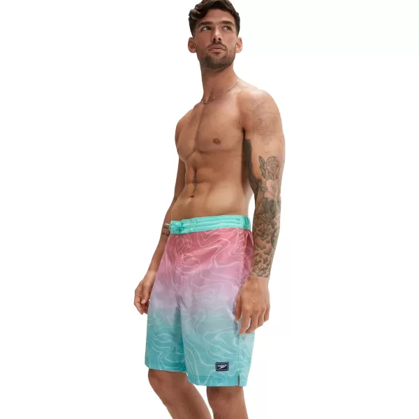 Mens Swim Trunk Knee Length Boardshort Bondi Printed20 Grand Coast