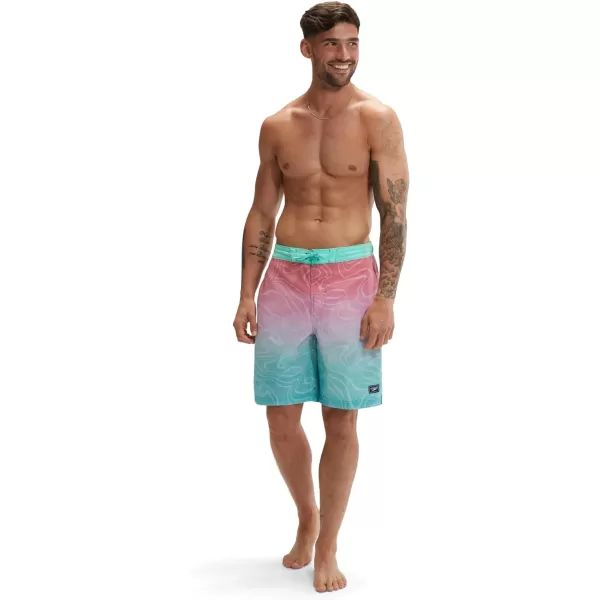 Mens Swim Trunk Knee Length Boardshort Bondi Printed20 Grand Coast