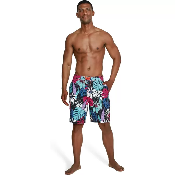 Mens Swim Trunk Knee Length Boardshort Bondi Printed20 Hothouse Anthracite