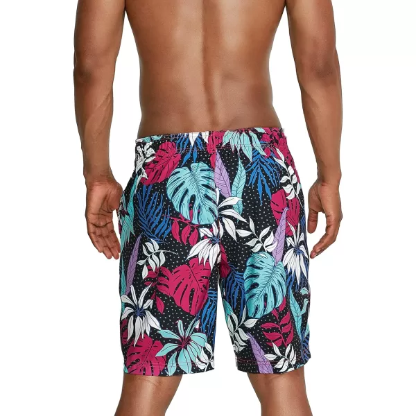 Mens Swim Trunk Knee Length Boardshort Bondi Printed20 Hothouse Anthracite