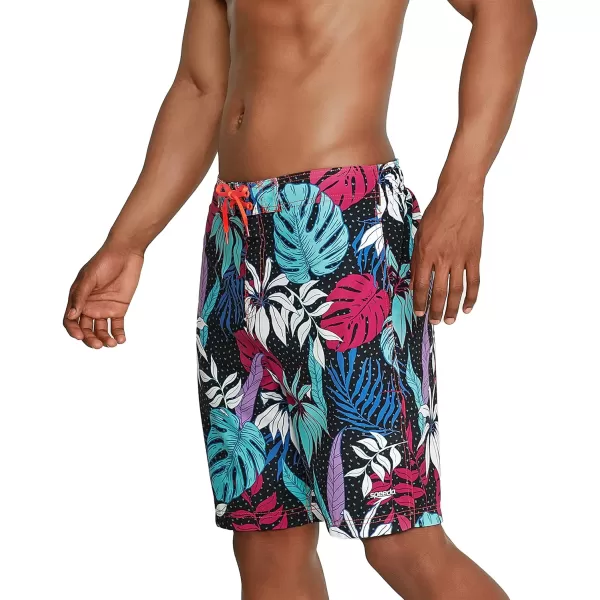 Mens Swim Trunk Knee Length Boardshort Bondi Printed20 Hothouse Anthracite