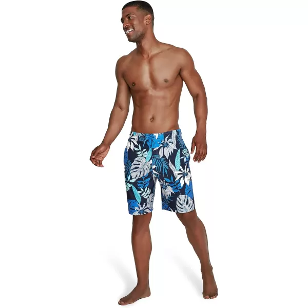 Mens Swim Trunk Knee Length Boardshort Bondi Printed20 Hothouse Peacoat