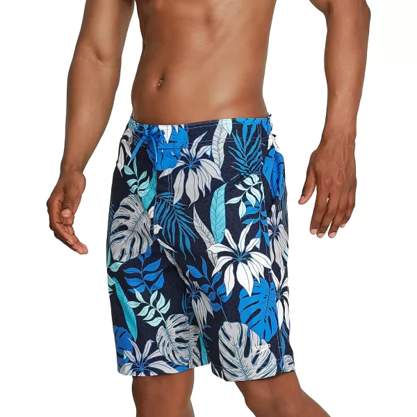 Mens Swim Trunk Knee Length Boardshort Bondi Printed20 Hothouse Peacoat