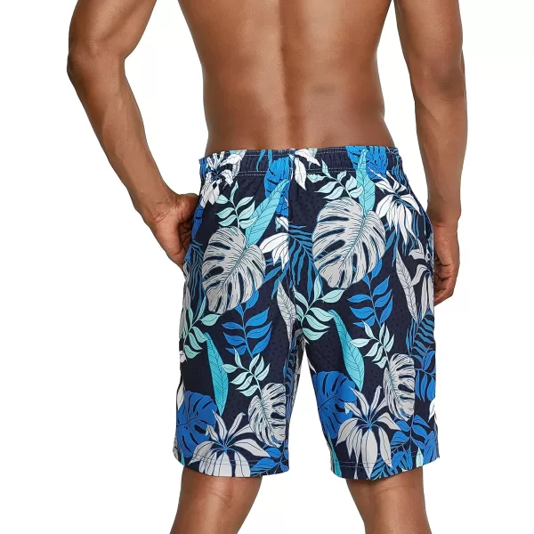 Mens Swim Trunk Knee Length Boardshort Bondi Printed20 Hothouse Peacoat