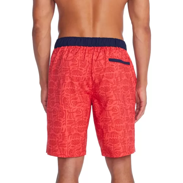 Mens Swim Trunk Knee Length Boardshort Bondi Printed20 Mini Blooms