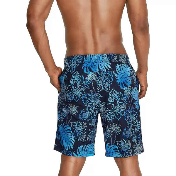 Mens Swim Trunk Knee Length Boardshort Bondi Printed20 Onshore China Blue
