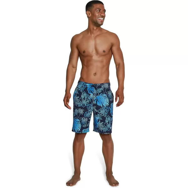 Mens Swim Trunk Knee Length Boardshort Bondi Printed20 Onshore China Blue
