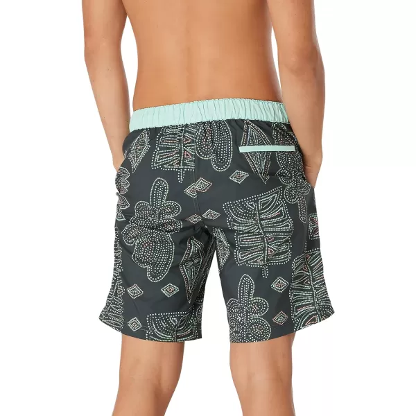 Mens Swim Trunk Knee Length Boardshort Bondi Printed20 Pear Desert Beach Glass