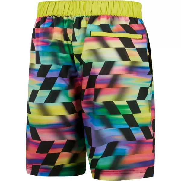 Mens Swim Trunk Knee Length Boardshort Bondi Printed20 Velo Blur