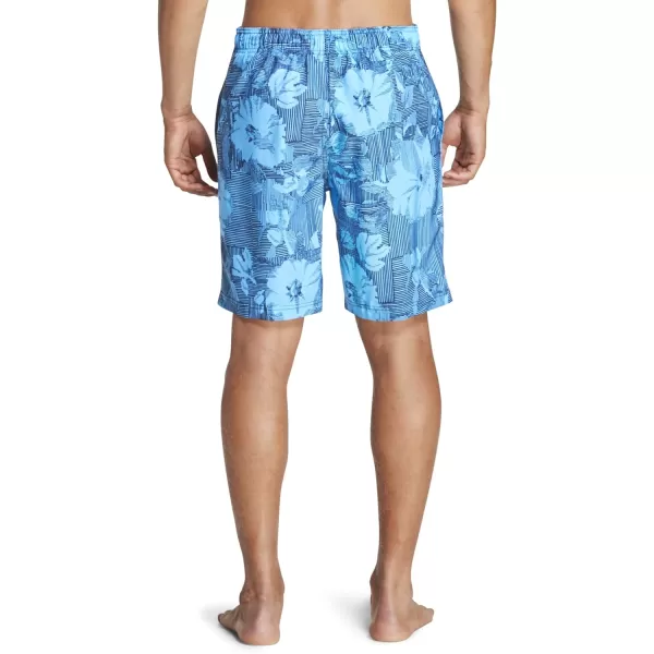 Mens Swim Trunk Knee Length Boardshort Bondi PrintedPeacoat